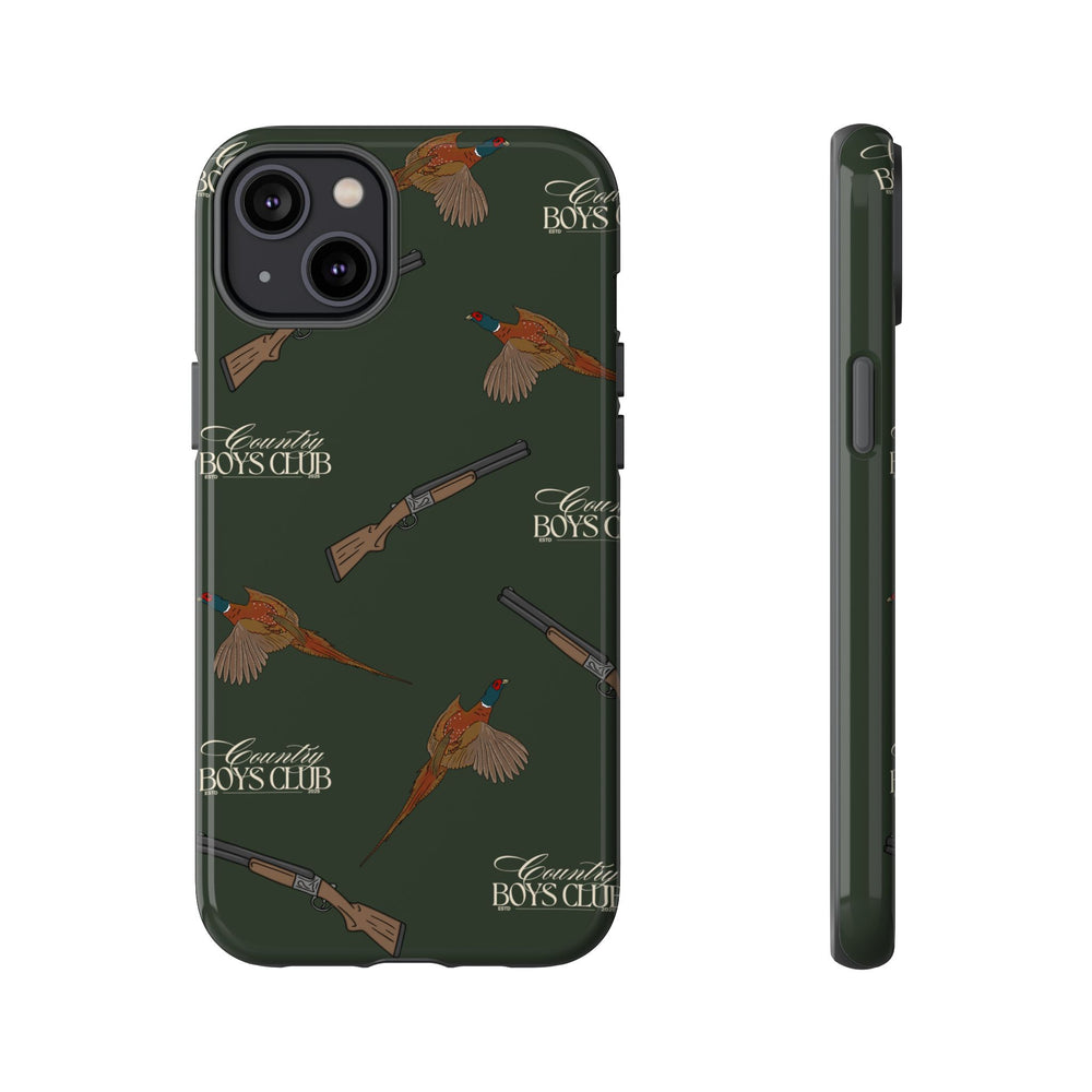 Field Green 'Boys Pheasants & Shotguns' Case  | CBC x Country Cases
