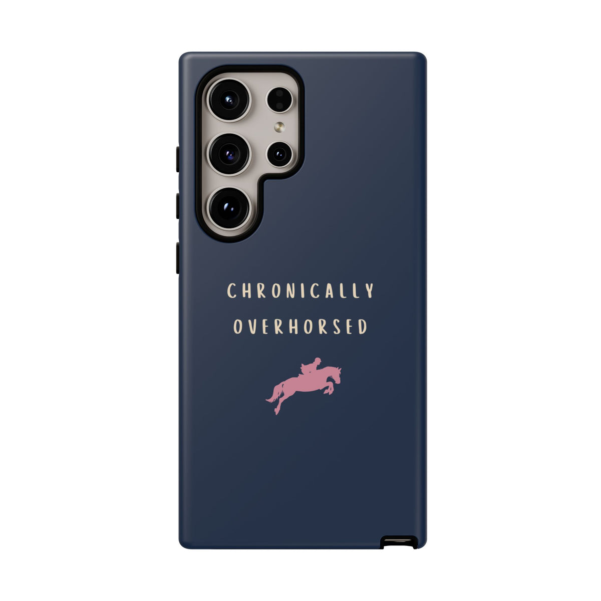 Navy & Pink "Chronically Overhorsed" Case
