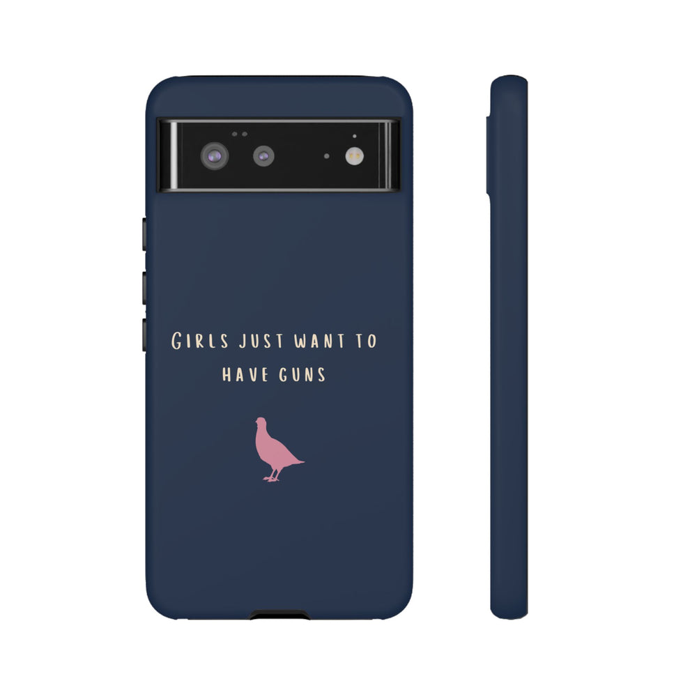 Navy & Pink 'Girls Just Want To Have Guns' Case (Partridge)
