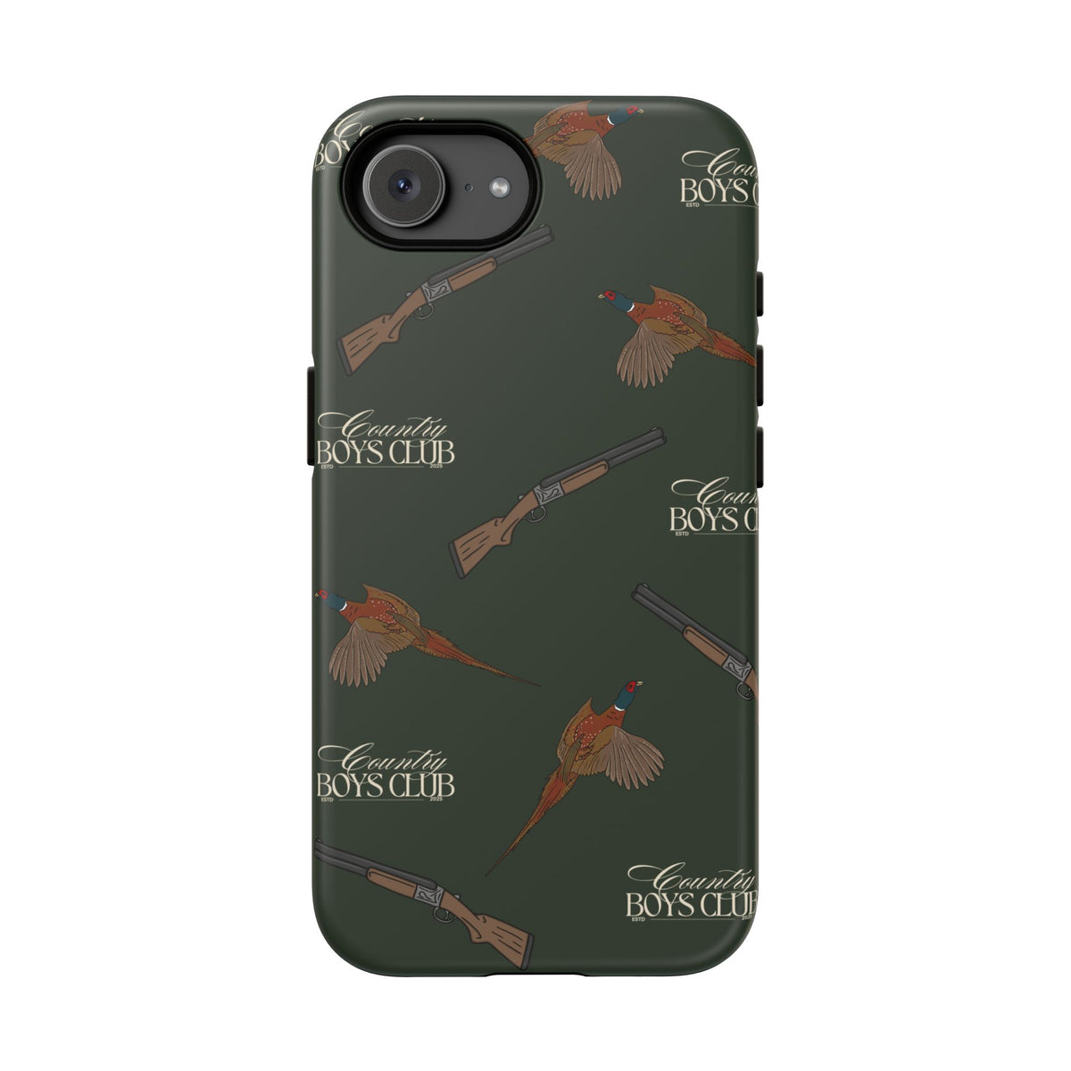 Field Green 'Boys Pheasants & Shotguns' Case  | CBC x Country Cases