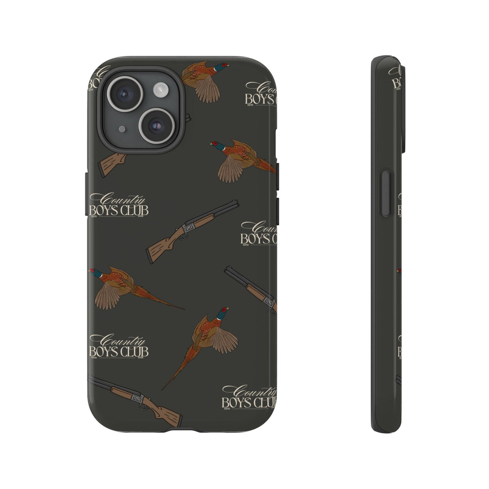 Charcoal 'Boys Pheasants & Shotguns' Case  | CBC x Country Cases