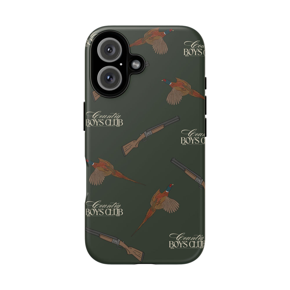 Field Green 'Boys Pheasants & Shotguns' Case  | CBC x Country Cases
