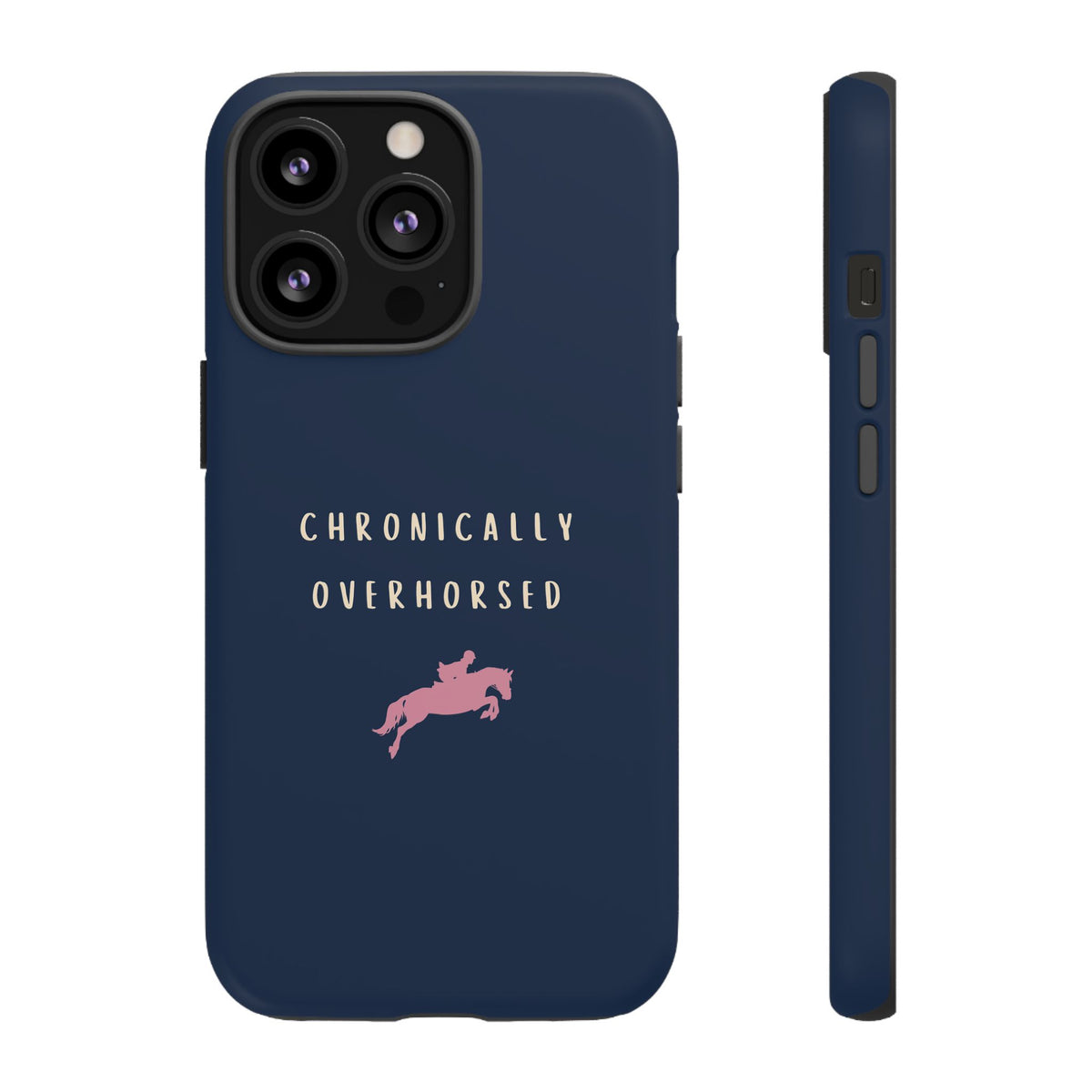 Navy & Pink "Chronically Overhorsed" Case