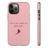 Pink & Burgundy 'Girls Just Want To Have Guns' Case (Pheasant)