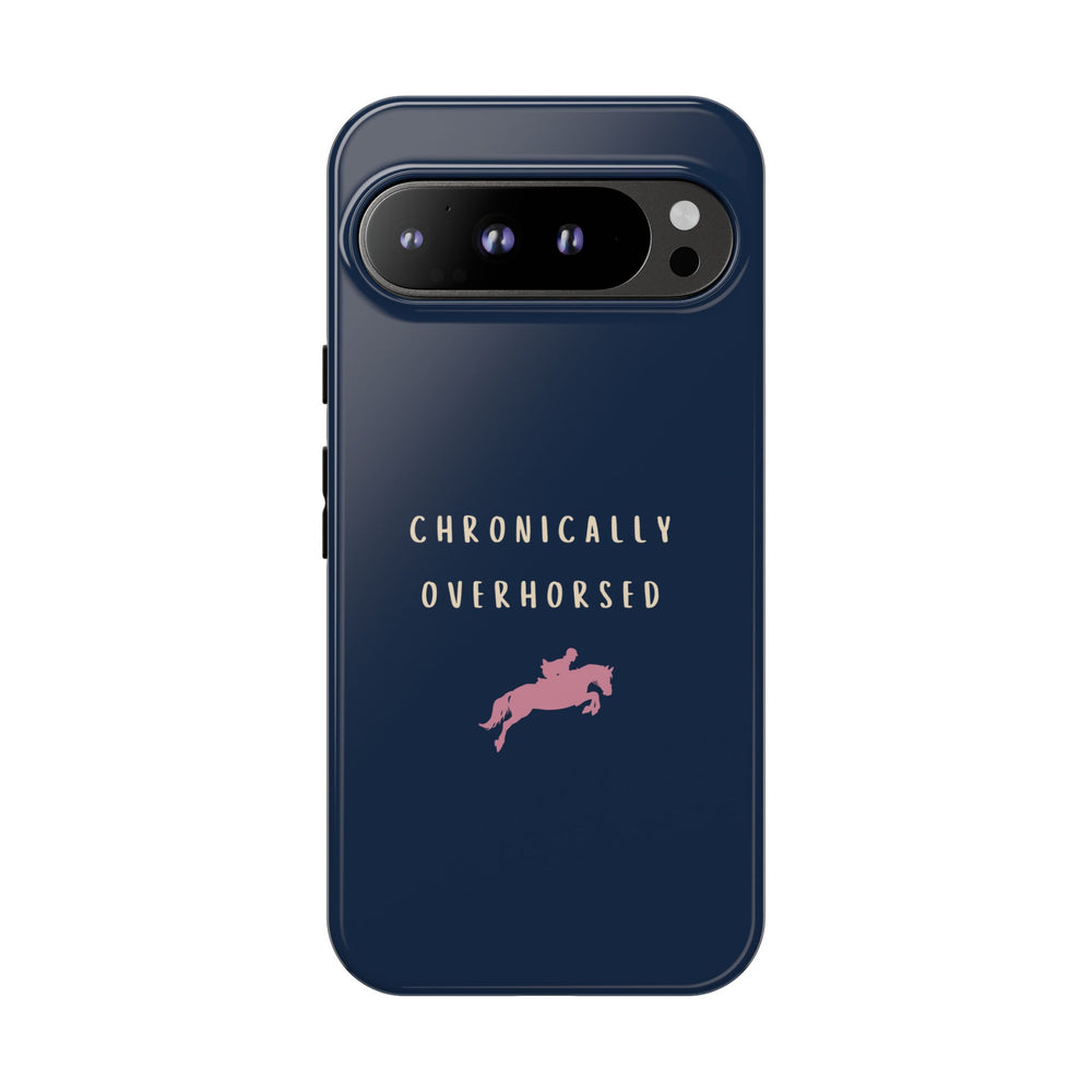 Navy & Pink "Chronically Overhorsed" Case