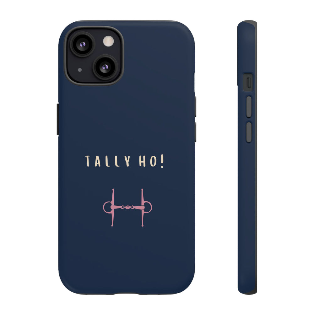 Navy & Pink 'Tally Ho!' (Snaffle)