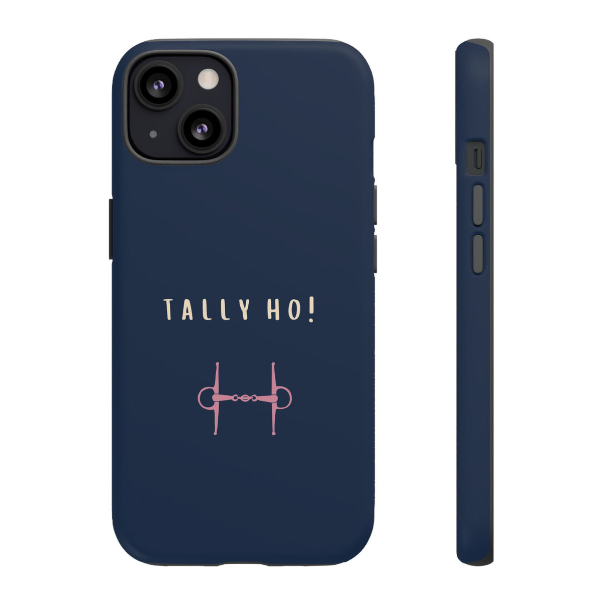 Navy & Pink 'Tally Ho!' (Snaffle)
