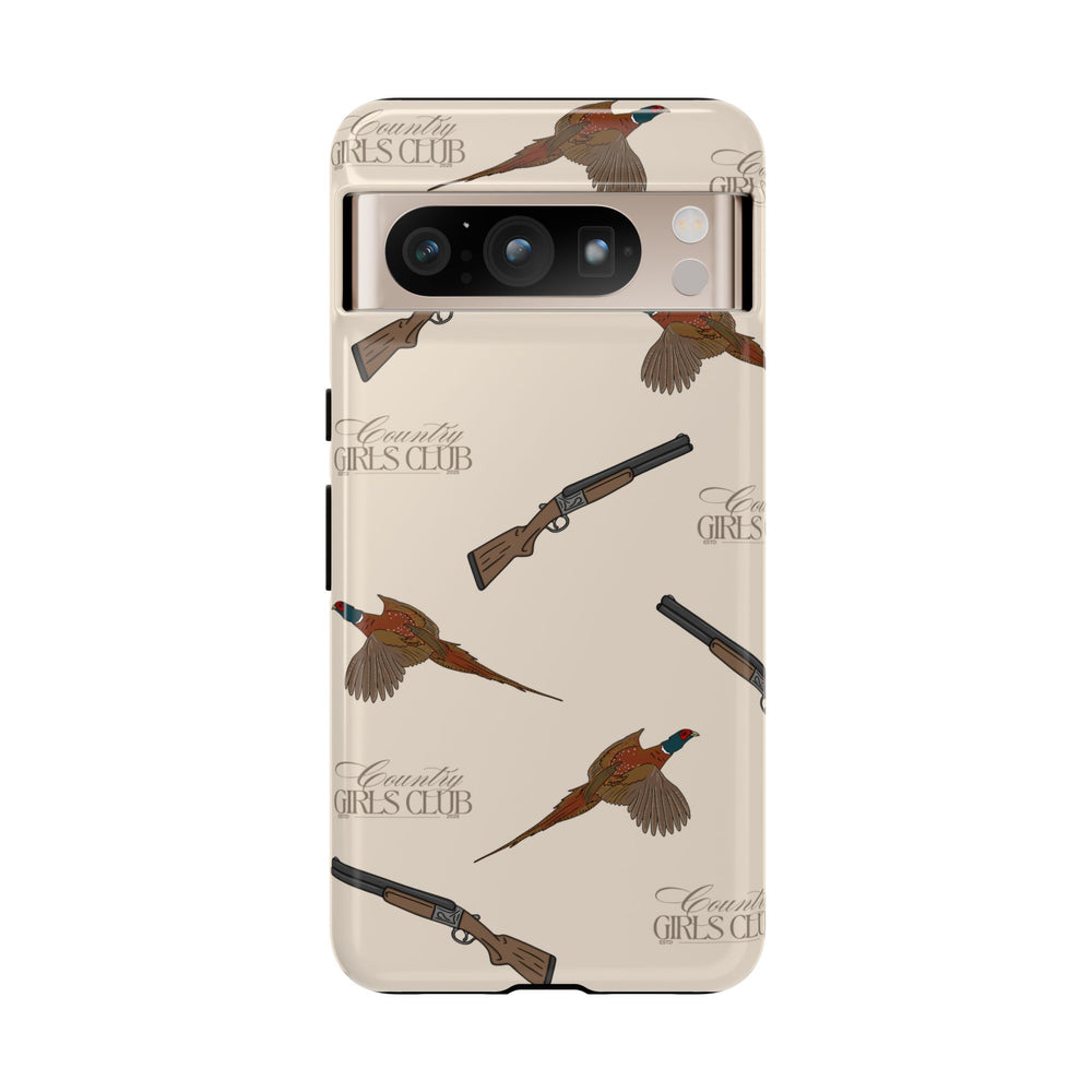Beige 'Girls Pheasants & Shotguns' Case  | CGC x Country Cases