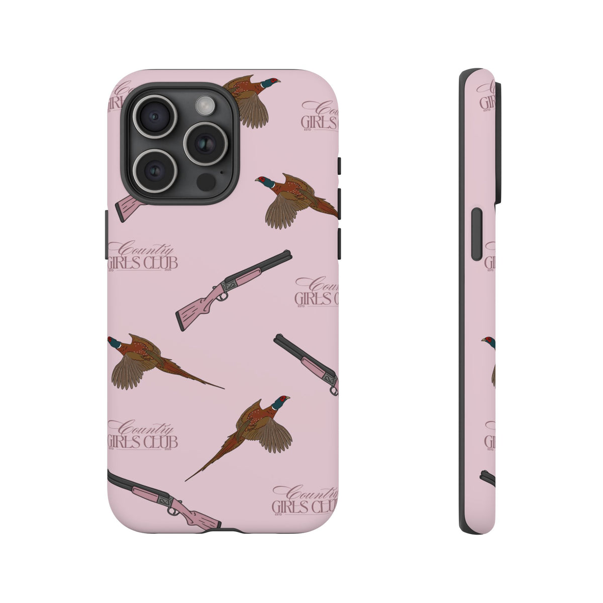 Pink 'Girls Pheasants & Shotguns' Case  | CGC x Country Cases
