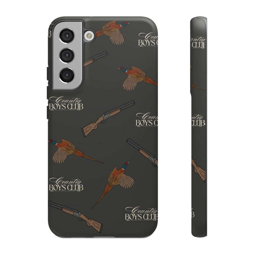 Charcoal 'Boys Pheasants & Shotguns' Case  | CBC x Country Cases