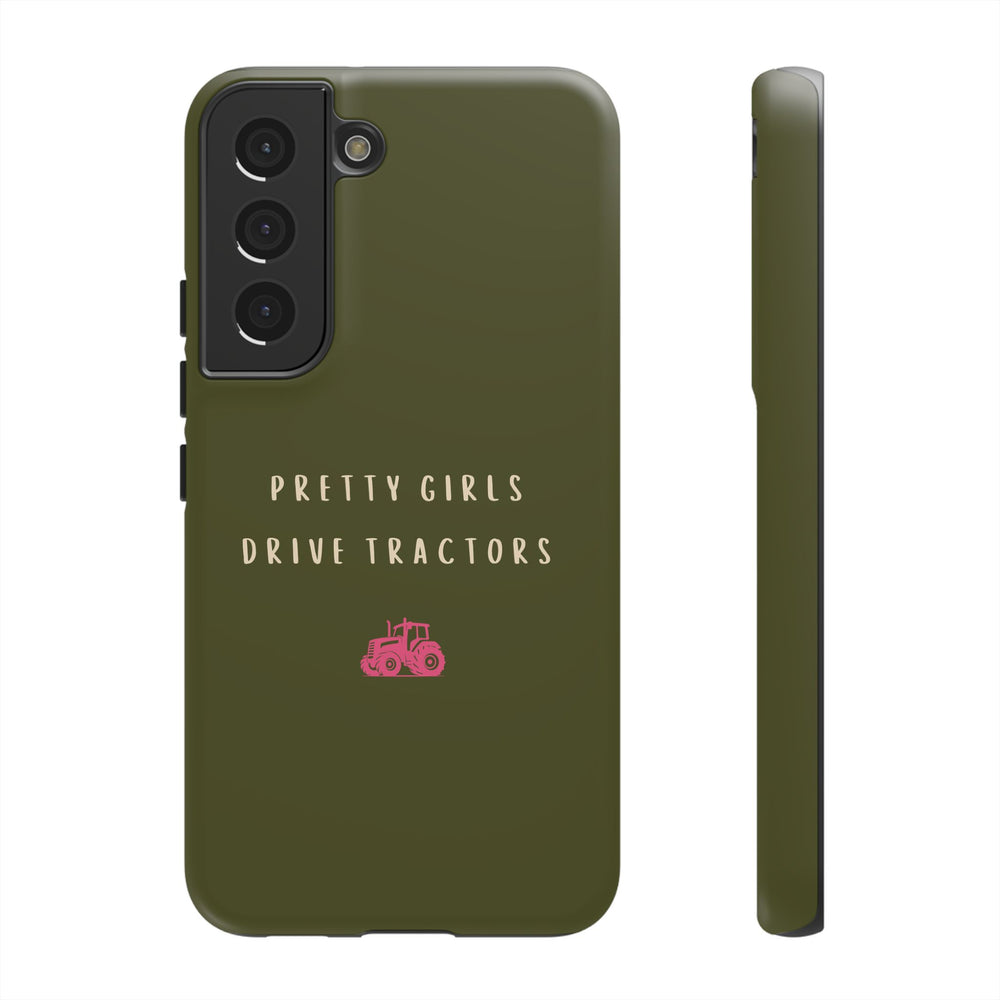 Green & Pink Pretty Girls Drive Tractors Case