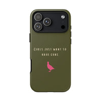 Green & Pink 'Girls Just Want To Have Guns' Case (Partridge)