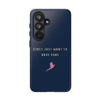 Navy & Pink 'Girls Just Want To Have Guns' Case (Pheasant)