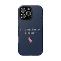 Navy & Pink 'Girls Just Want To Have Guns' Case (Partridge)
