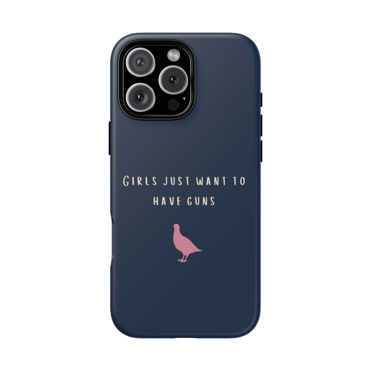 Navy & Pink 'Girls Just Want To Have Guns' Case (Partridge)