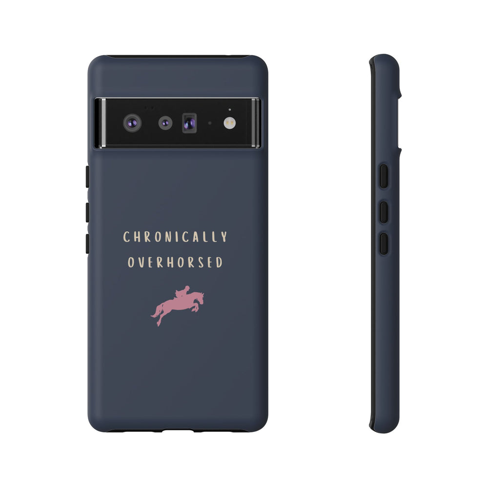 Navy & Pink "Chronically Overhorsed" Case
