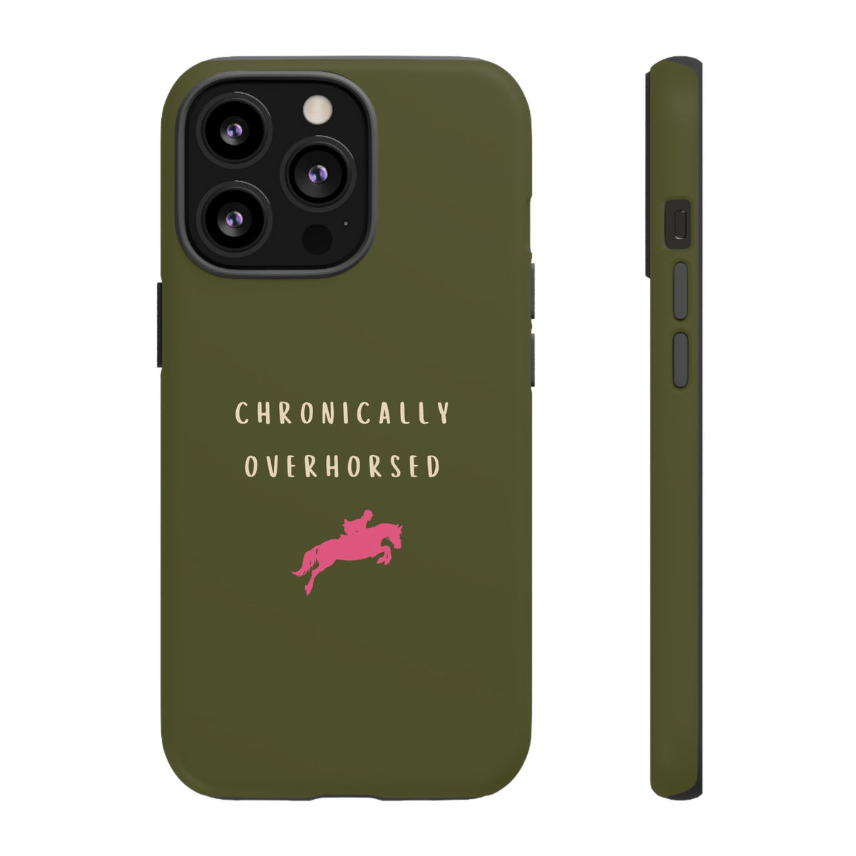Green & Pink Chronically Overhorsed Case