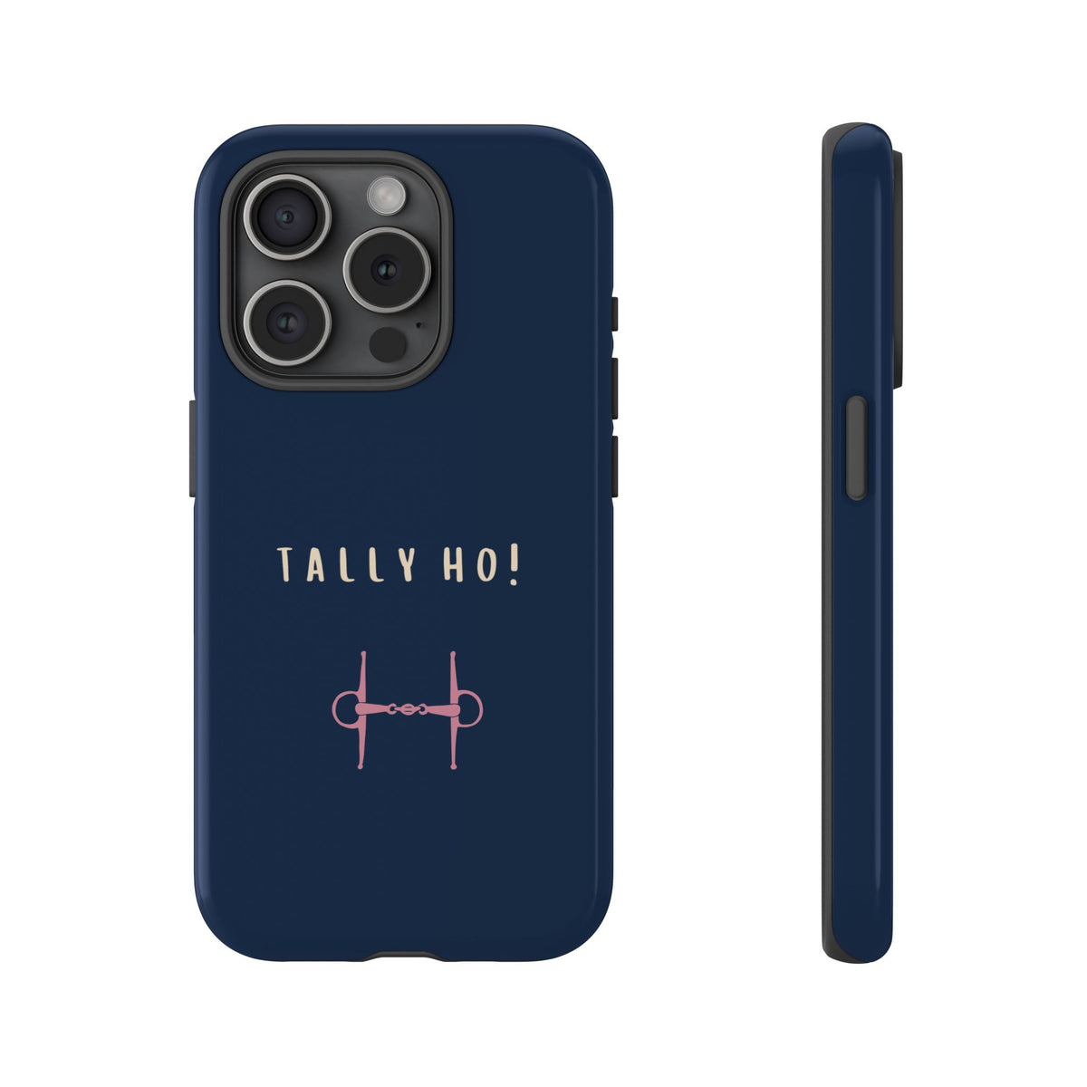 Navy & Pink 'Tally Ho!' (Snaffle)