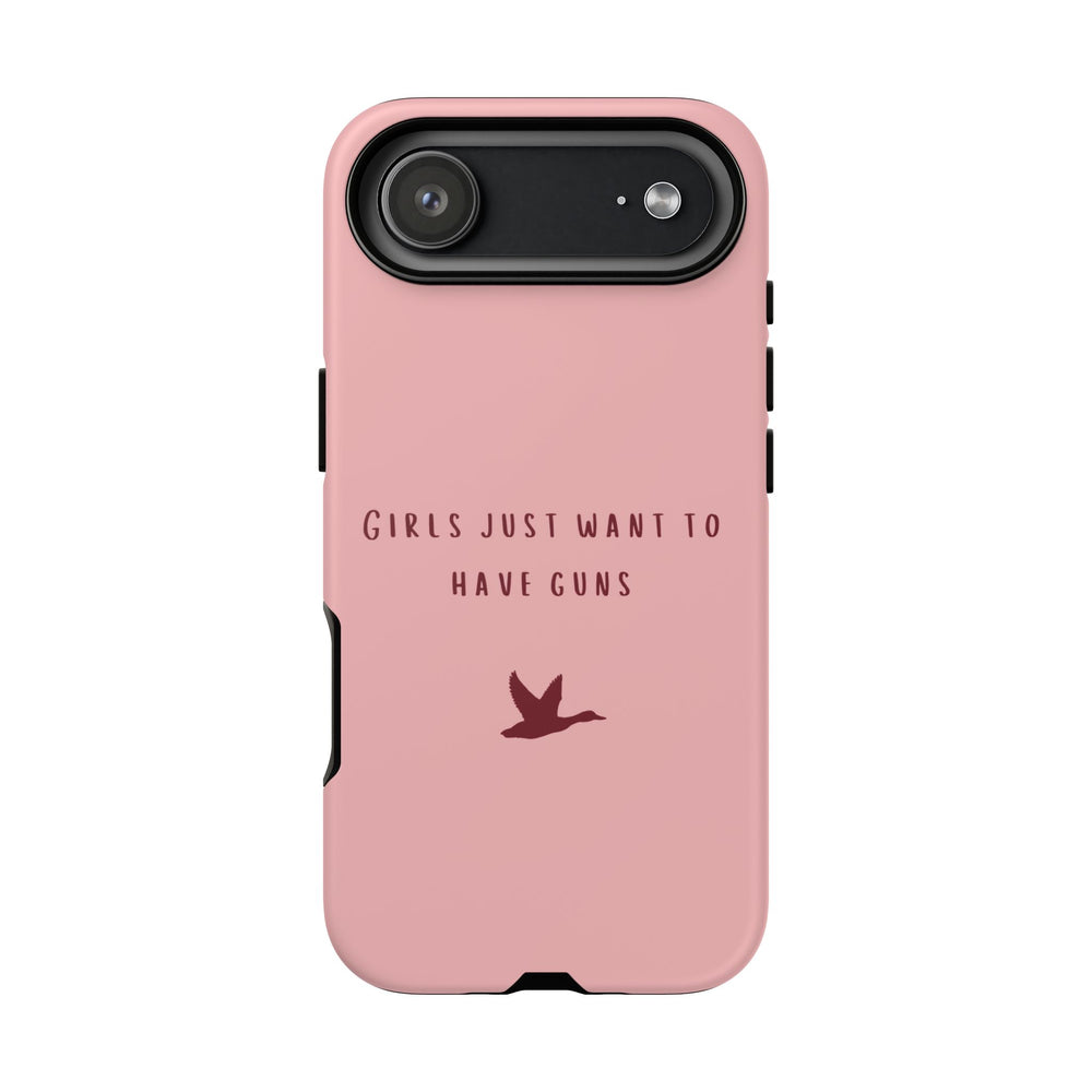 Pink & Burgundy 'Girls Just Want To Have Guns' Case (Mallard)
