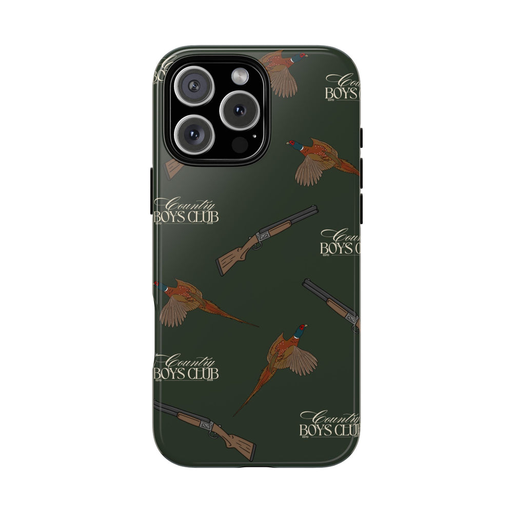Field Green 'Boys Pheasants & Shotguns' Case  | CBC x Country Cases