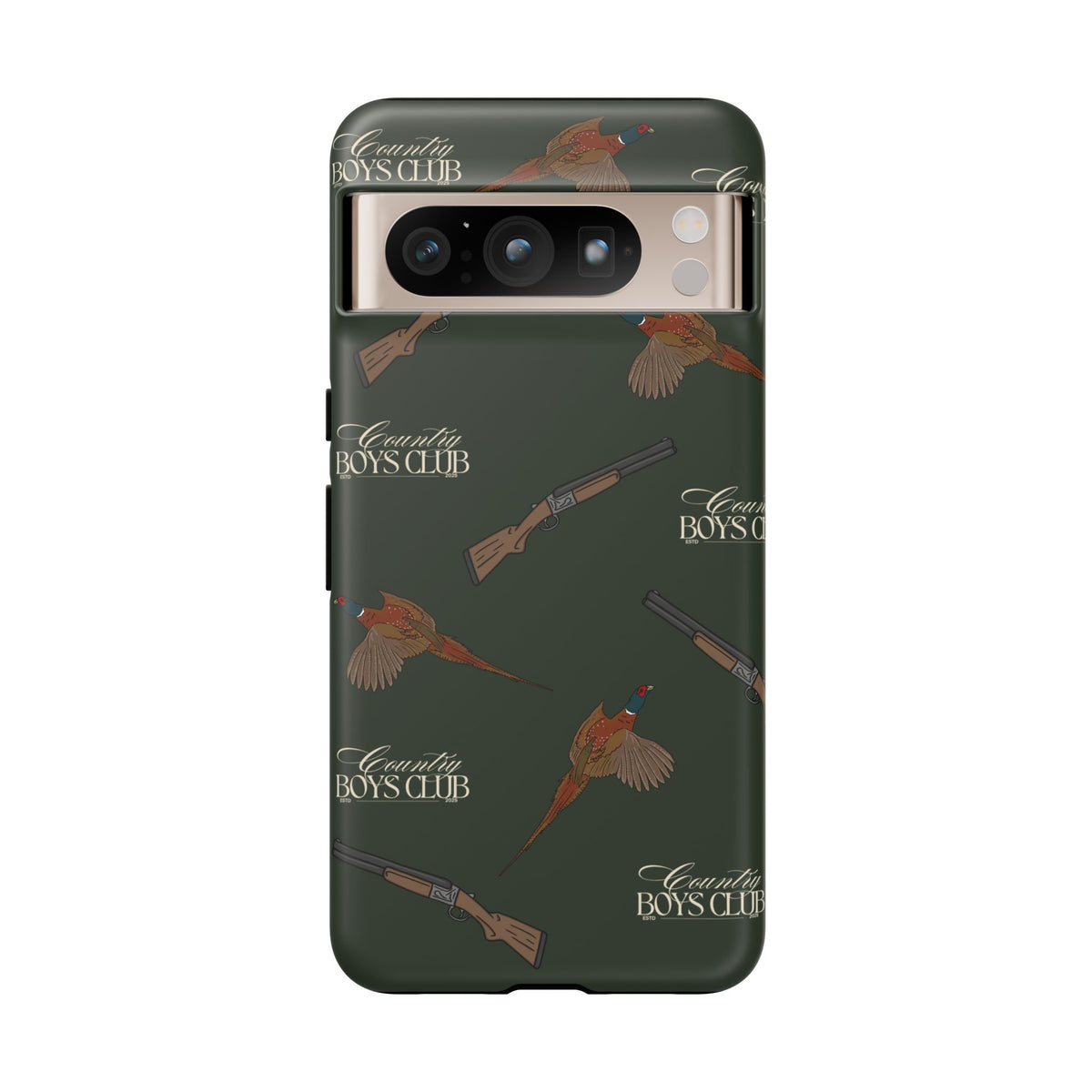 Field Green 'Boys Pheasants & Shotguns' Case  | CBC x Country Cases