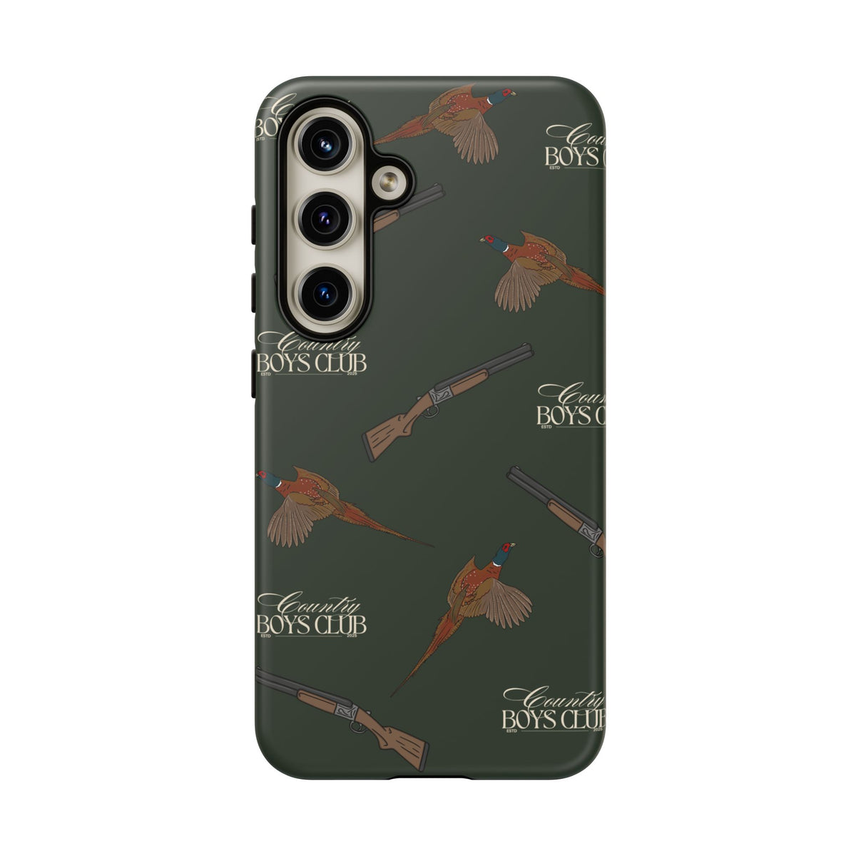Field Green 'Boys Pheasants & Shotguns' Case  | CBC x Country Cases