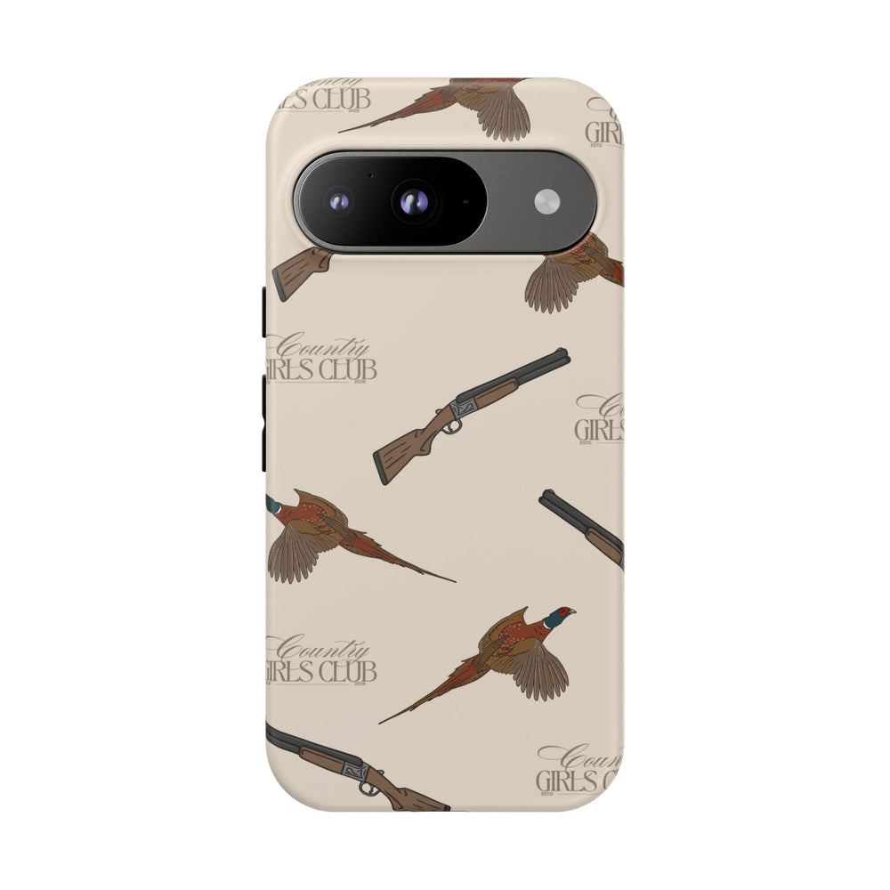 Beige 'Girls Pheasants & Shotguns' Case  | CGC x Country Cases