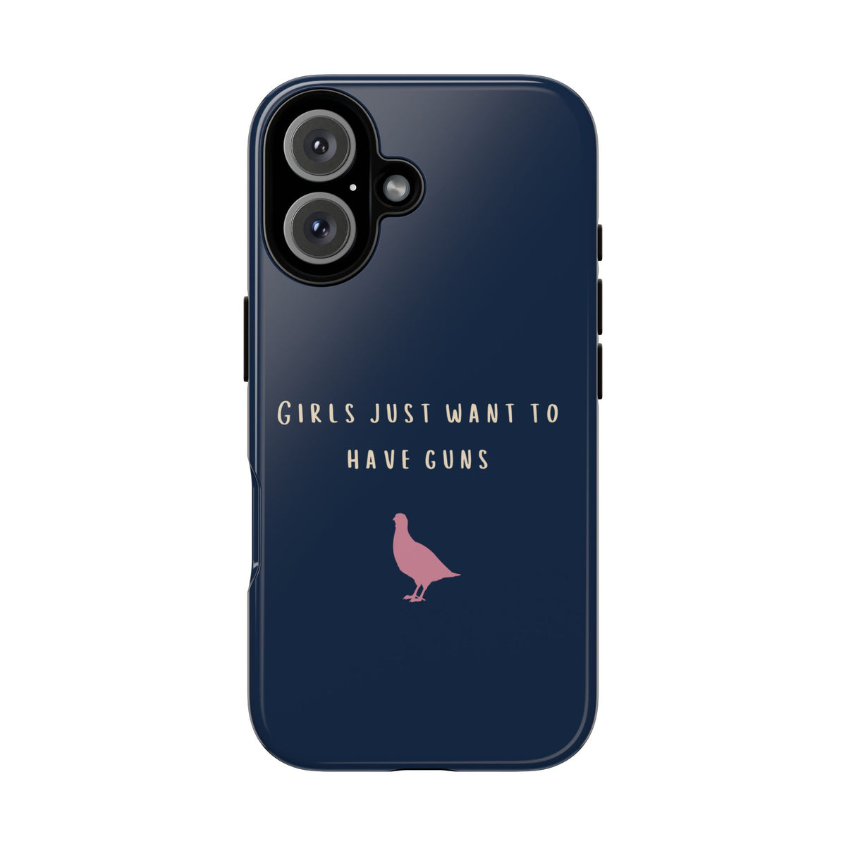 Navy & Pink 'Girls Just Want To Have Guns' Case (Partridge)