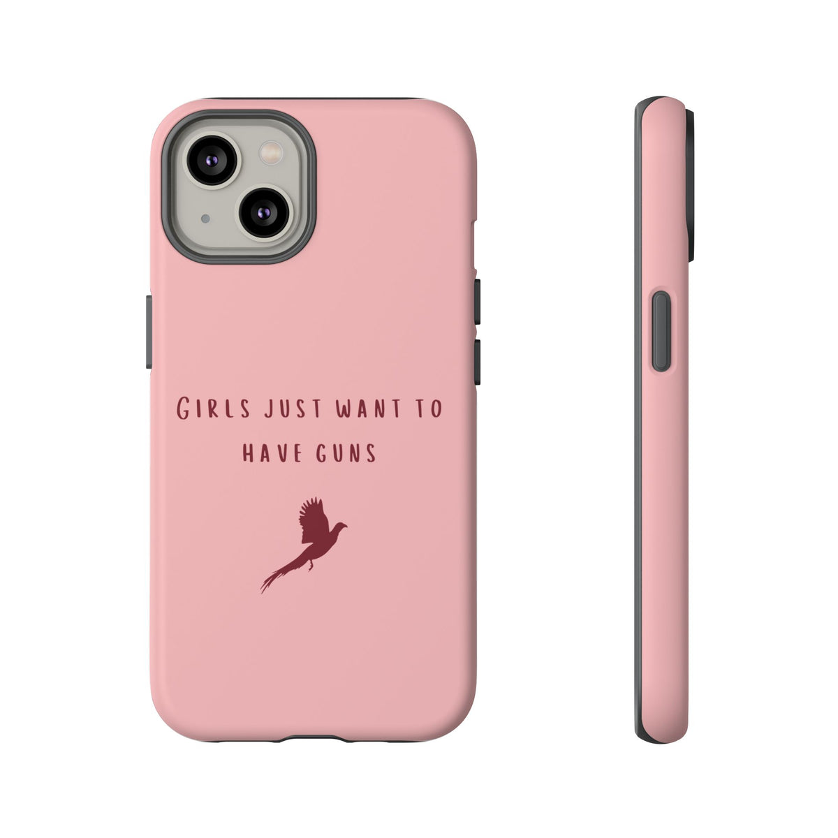 Pink & Burgundy 'Girls Just Want To Have Guns' Case (Pheasant)
