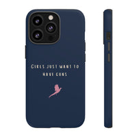 Navy & Pink 'Girls Just Want To Have Guns' Case (Pheasant)