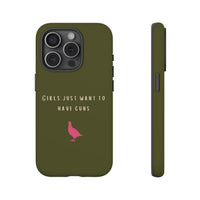 Green & Pink 'Girls Just Want To Have Guns' Case (Partridge)