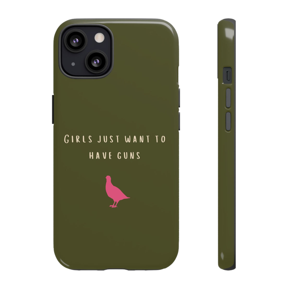 Green & Pink 'Girls Just Want To Have Guns' Case (Partridge)