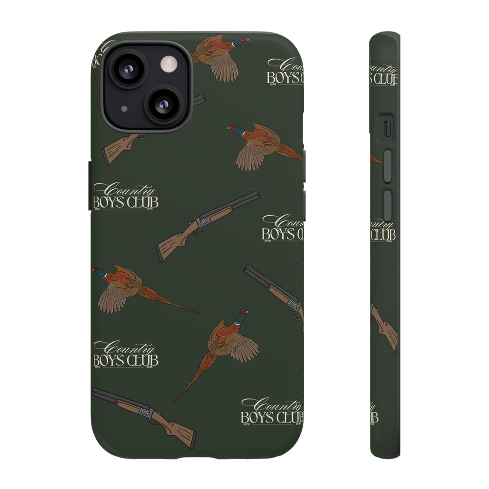 Field Green 'Boys Pheasants & Shotguns' Case  | CBC x Country Cases