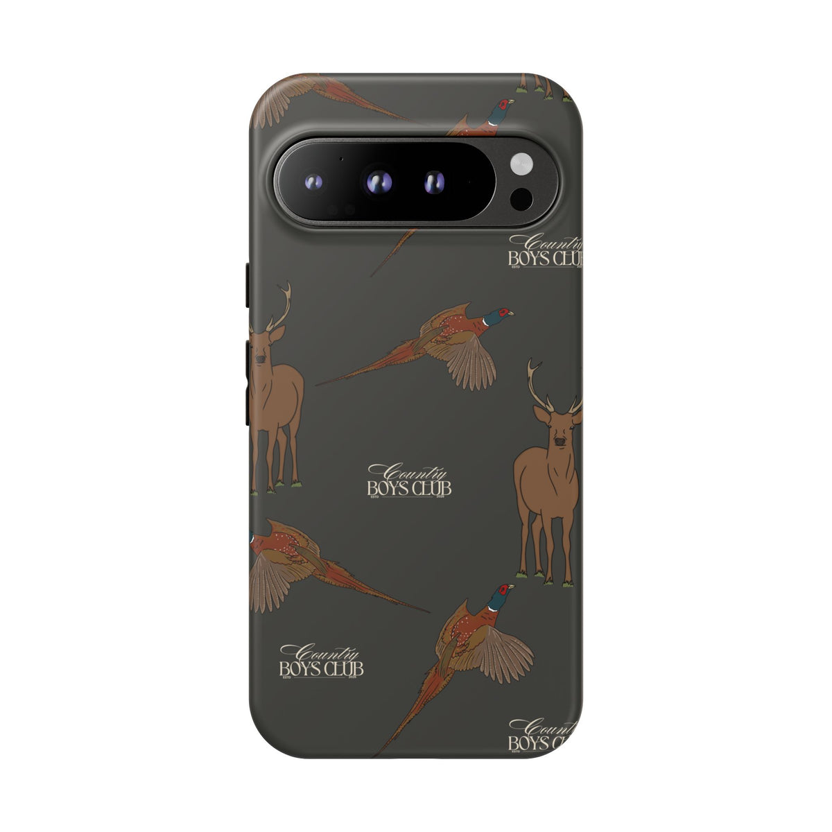 Charcoal 'Boys Stags & Pheasants' Case  | CBC x Country Cases