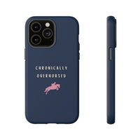 Navy & Pink "Chronically Overhorsed" Case