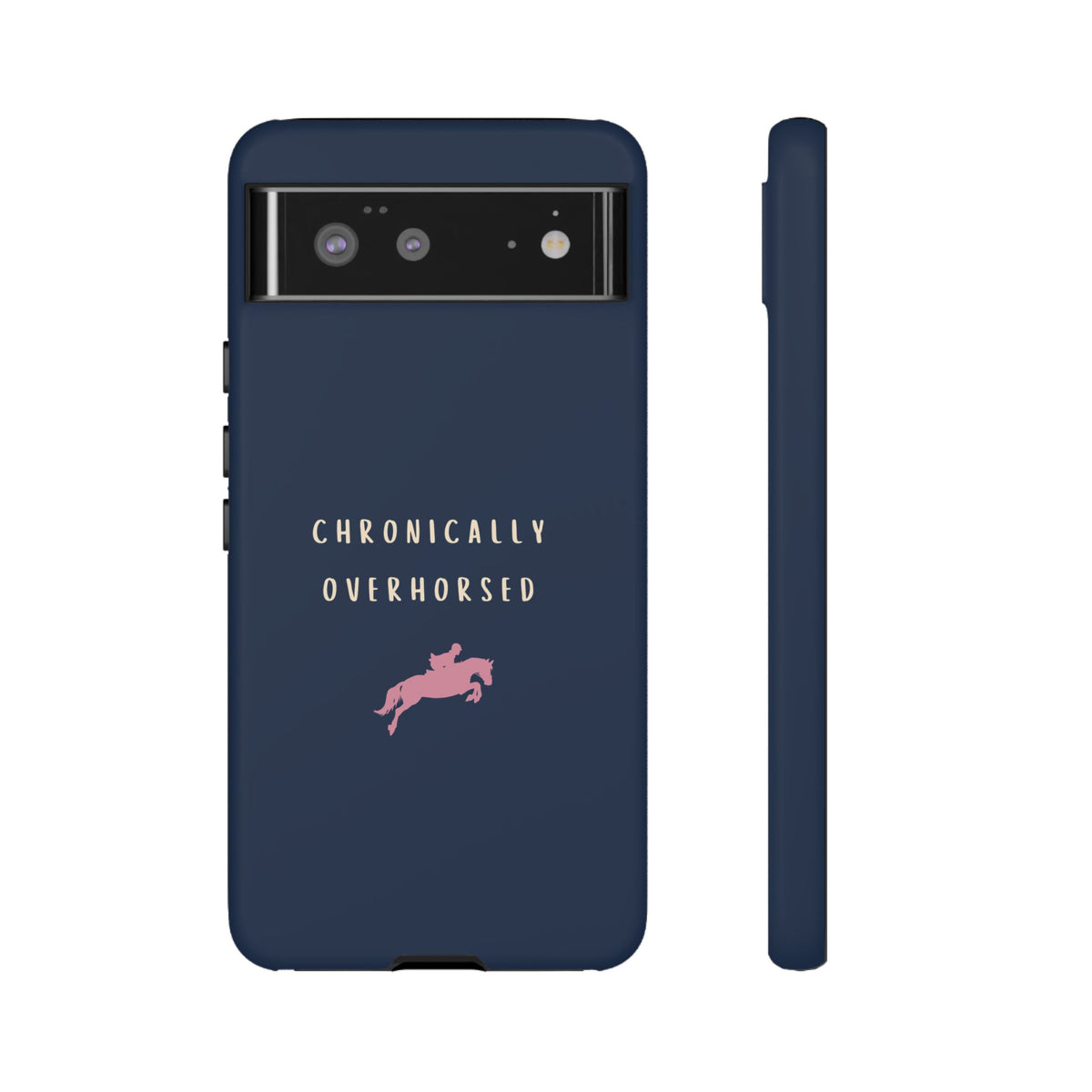 Navy & Pink "Chronically Overhorsed" Case
