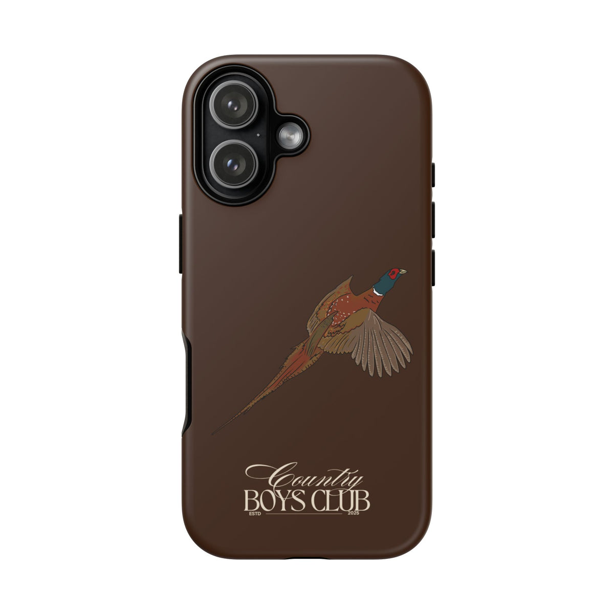 Chestnut Brown 'Country Boys Club Pheasant' Case  | CBC x Country Cases