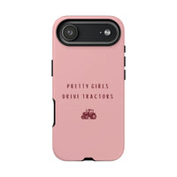 Pink & Burgundy 'Pretty Girls Drive Tractors' Case