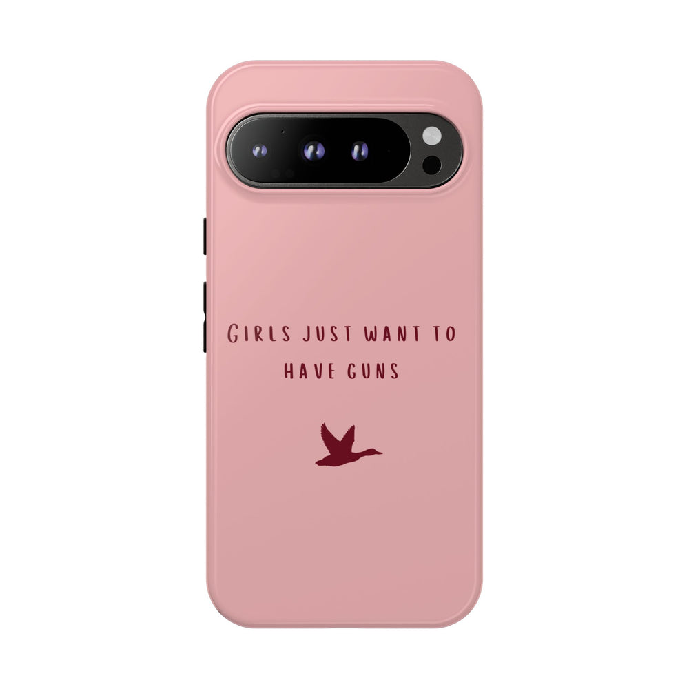 Pink & Burgundy 'Girls Just Want To Have Guns' Case (Mallard)