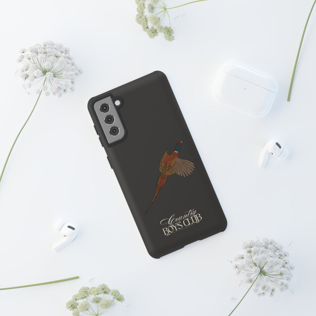 Charcoal 'Country Boys Club Pheasant' Case  | CGC x Country Cases