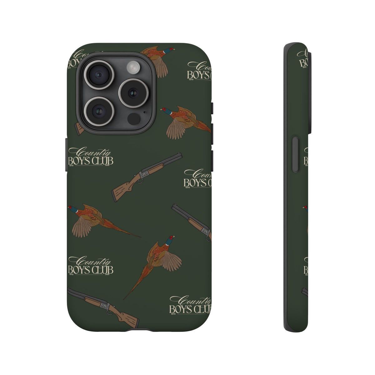 Field Green 'Boys Pheasants & Shotguns' Case  | CBC x Country Cases
