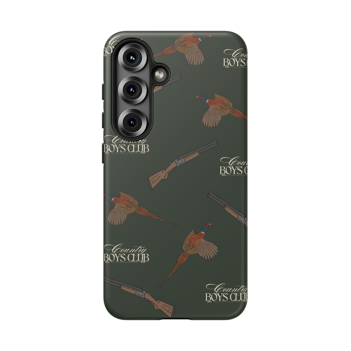 Field Green 'Boys Pheasants & Shotguns' Case  | CBC x Country Cases