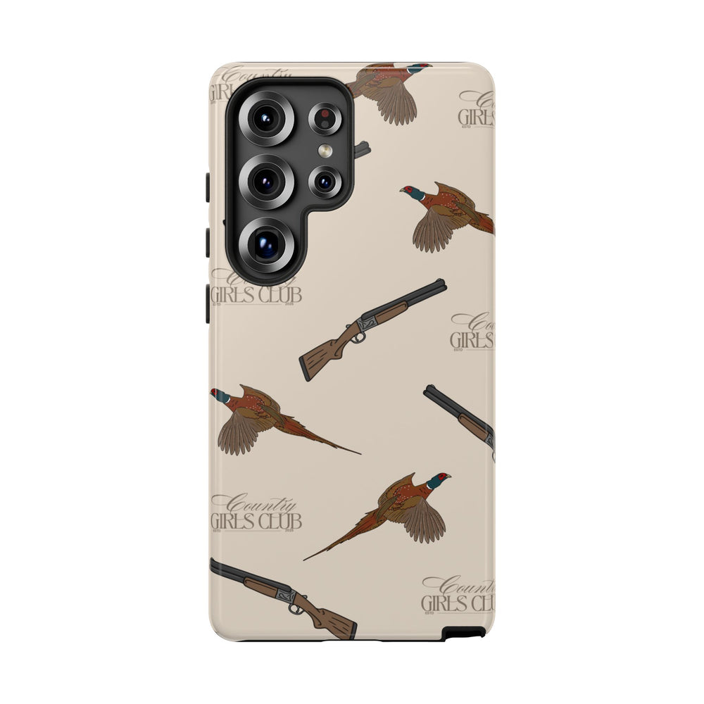 Beige 'Girls Pheasants & Shotguns' Case  | CGC x Country Cases