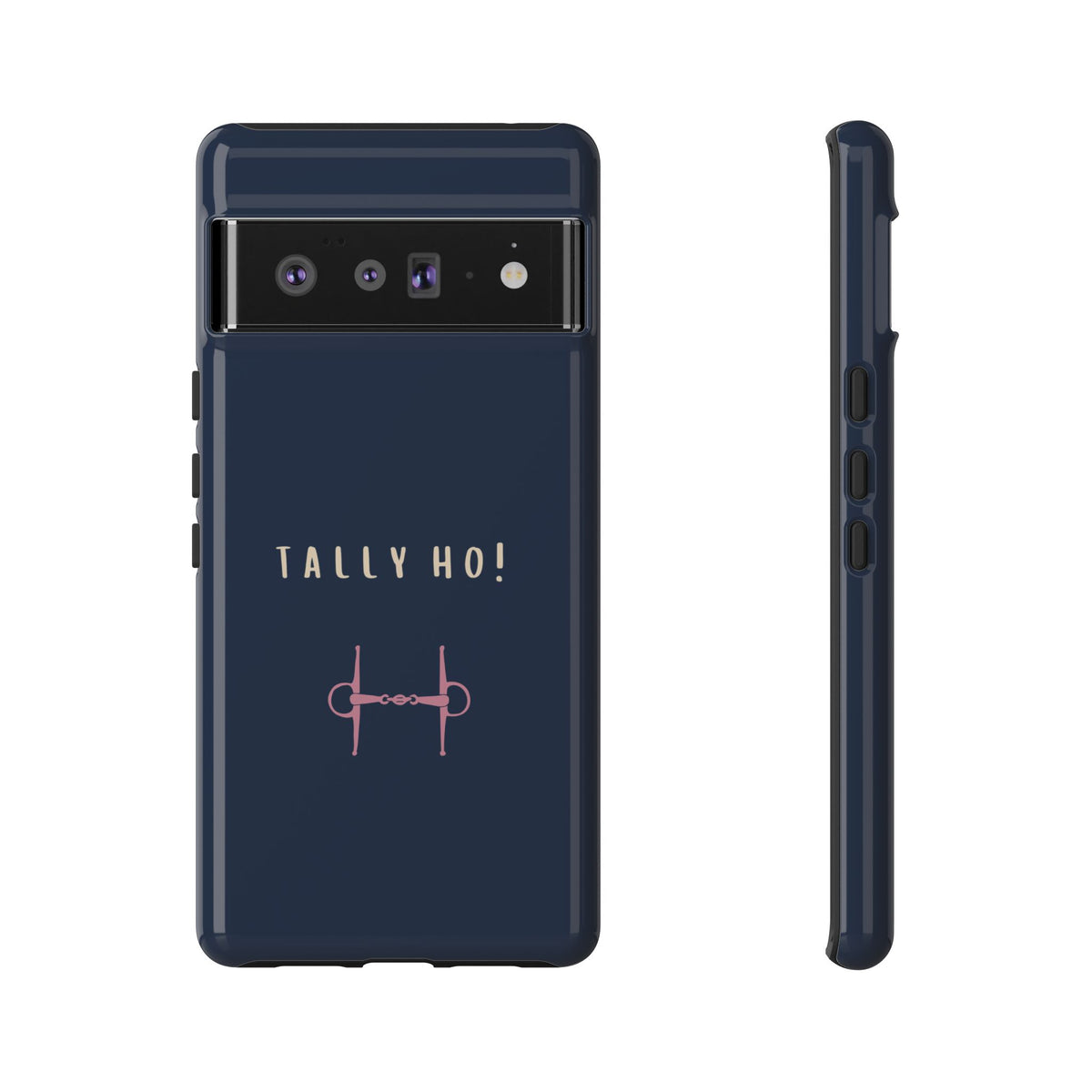 Navy & Pink 'Tally Ho!' (Snaffle)