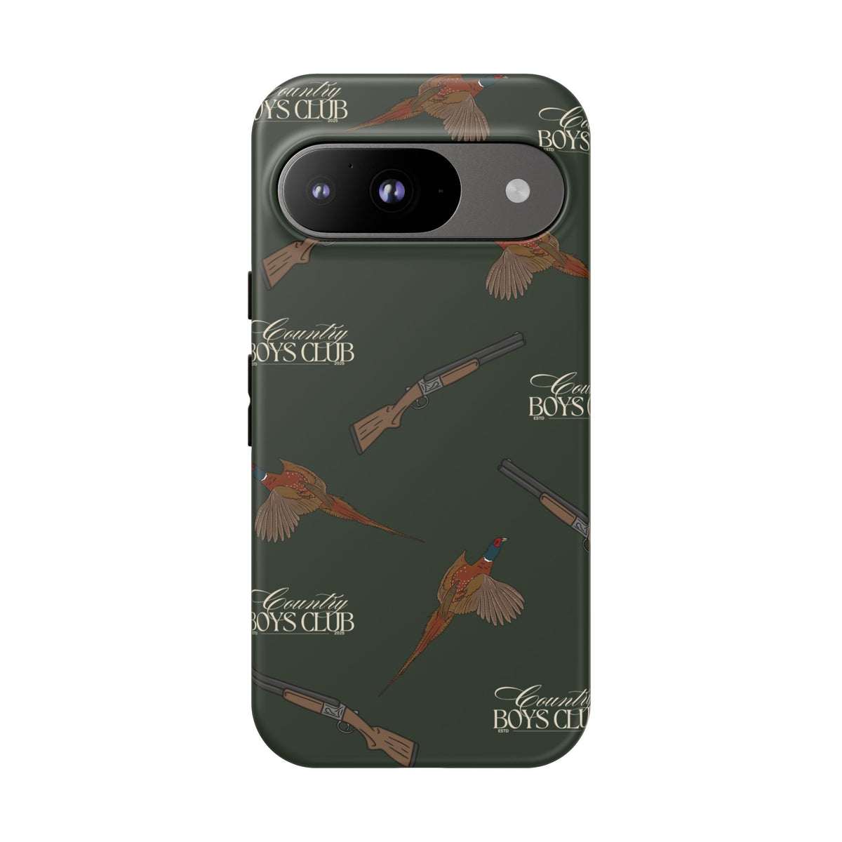 Field Green 'Boys Pheasants & Shotguns' Case  | CBC x Country Cases