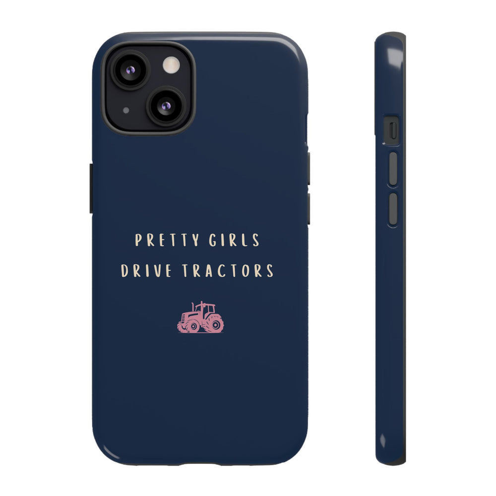 Navy & Pink 'Pretty Girls Drive Tractors' Case