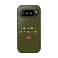 Green & Pink Pretty Girls Drive Tractors Case