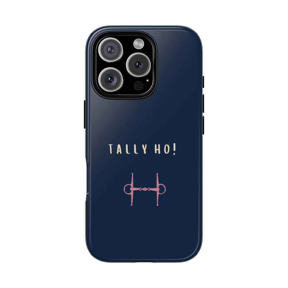 Navy & Pink 'Tally Ho!' (Snaffle)