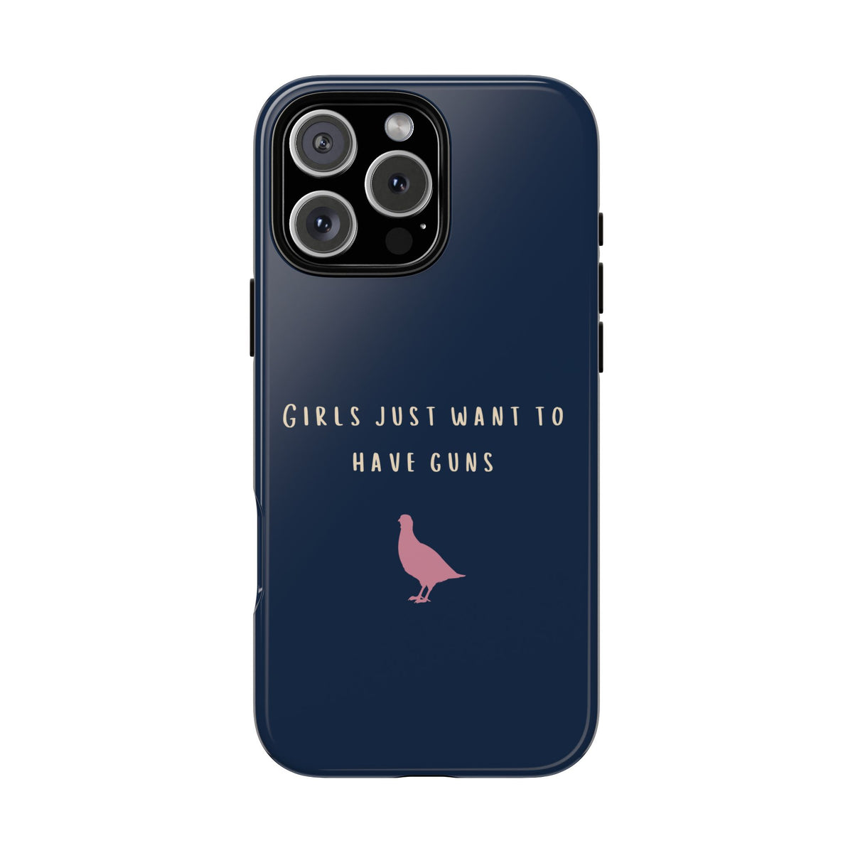 Navy & Pink 'Girls Just Want To Have Guns' Case (Partridge)