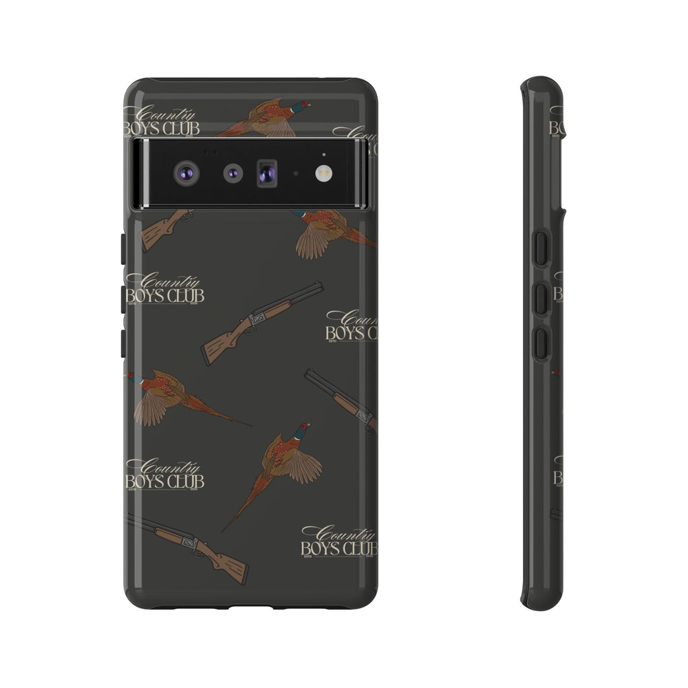 Charcoal 'Boys Pheasants & Shotguns' Case  | CBC x Country Cases